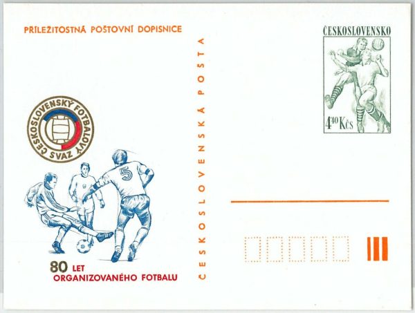 59637 - CZECHOSLOVAKIA - POSTAL HISTORY: POSTAL STATIONERY CARD - FOOTBALL