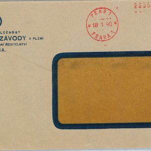 61125 - BOHEMIA MORAVIA - POSTAL HISTORY - POSTMARK on COVER 1940 Auto SKODA
