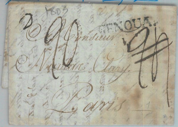 82337 - REGNO - Storia Postale - BUSTA PREFILATELICA  1844 Disinfestata !