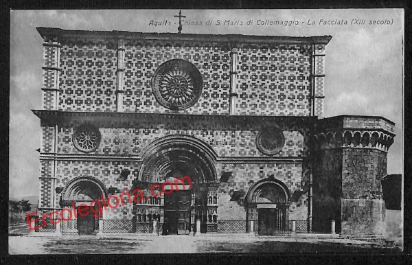ag5399 - CARTOLINA D'EPOCA - L'Aquila Città -Chiesa di S. Maria di Collemaggio