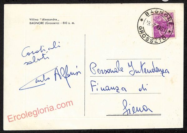 ag2039 - CARTOLINA D'EPOCA - Grosseto Provincia - Bagnore  1961 - immagine 2