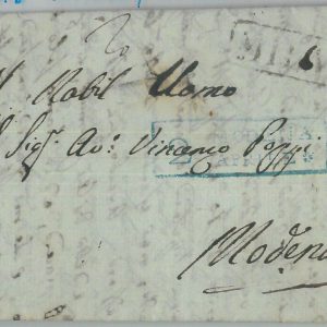 82340 - REGNO  - Storia Postale -  BUSTA PREFILATELICA  da MILANO a MODENA  1818