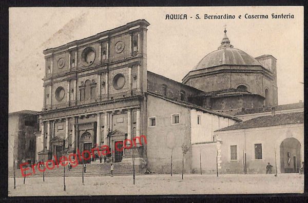 ag5407 - CARTOLINA D'EPOCA - L'Aquila Città - Caserma Fanteria  1911
