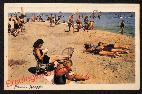 ai0794 - CARTOLINA D'EPOCA - Rimini Città - La Spiaggia