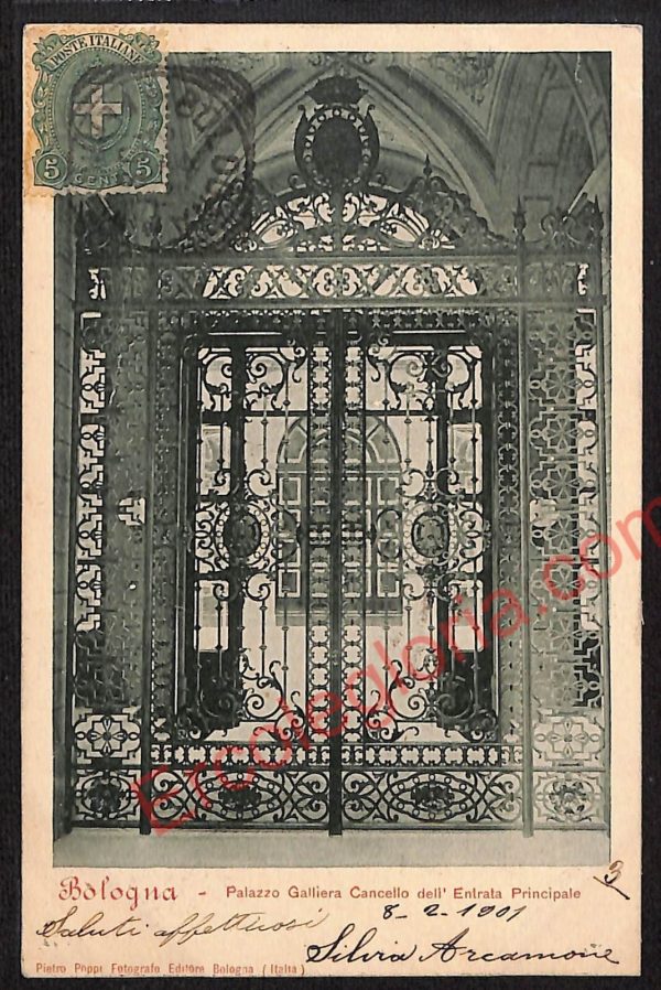ae2206 - CARTOLINA  D'EPOCA - Bologna Città - Palazzo Galliera