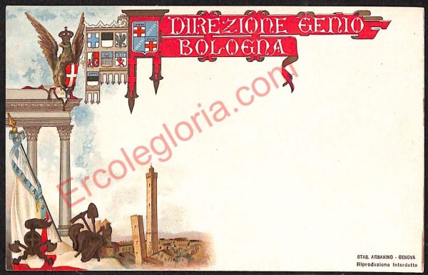 ae2224 - CARTOLINA  D'EPOCA - Bologna Città - Direzione Cento Bologna