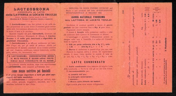 ad0370 - Cartolina Pubblicitarie - Bollettino della Latteria di Locate Triulzi - immagine 2
