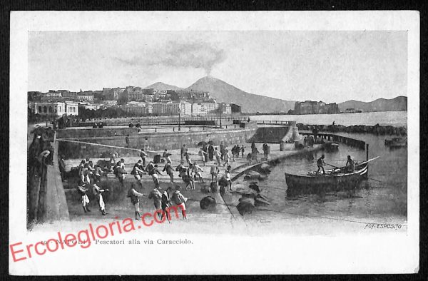 ag9852 - CARTOLINE D'EPOCA - Napoli Citta - Pescatori alla via Caracciolo