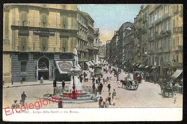 ag9856 - CARTOLINE D'EPOCA - Napoli Citta - Largo della Carità e via Roma