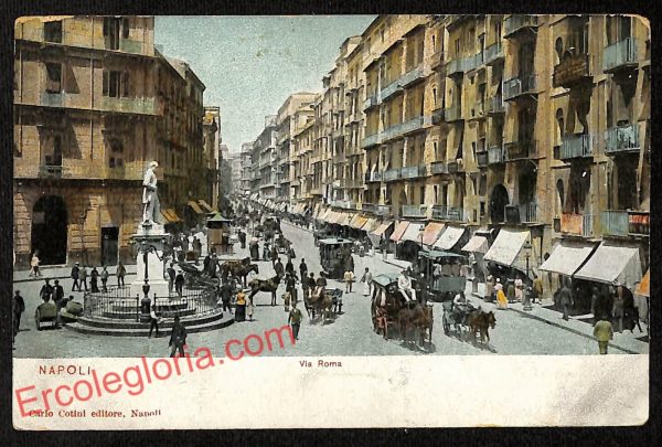ag9872 - CARTOLINE D'EPOCA - Napoli Citta - Via Roma