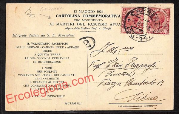 ag8068 - CARTOLINA D'EPOCA - Massa Carrara Provincia - Apuania - immagine 2