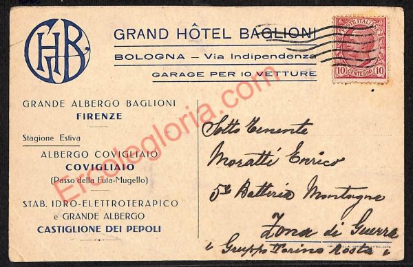 ae2260 - CARTOLINA  D'EPOCA - Bologna Città - Grand Hotel Baglioni  1918