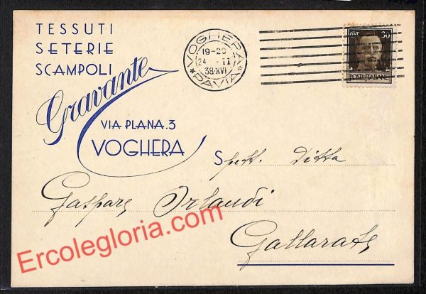 ah6362 - STORIA POSTALE - Pavia Provincia - Voghera