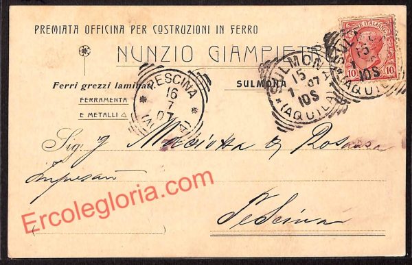 ag5530 - CARTOLINA D'EPOCA - L'Aquila Provincia - Sulmona