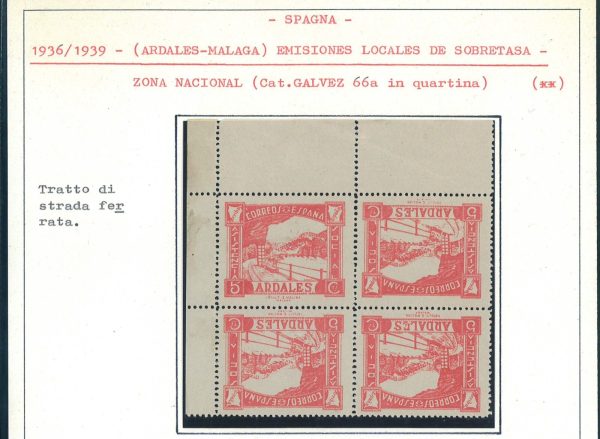 P3098 - SPAIN, CIVIL WAR, ARDALES, VARIOUS STAMPS CAT. GALVEZ 66/70, - immagine 2