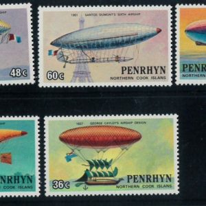 P3351 - PENRHYN, 5 VALUES , ZEPPELIN