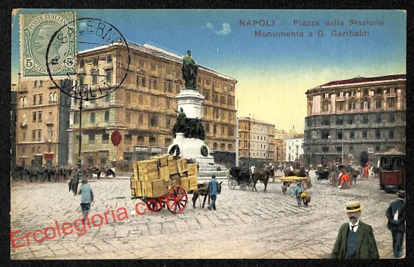 ag9896 - CARTOLINE D'EPOCA - Napoli Citta - Piazza della Stazione