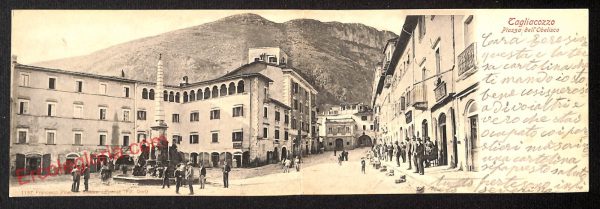 ag5553 - CARTOLINA D'EPOCA DOPPIA - L'Aquila Provincia - Tagliacozzo  1905