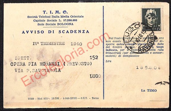 ae2299 - CARTOLINA  D'EPOCA - Bologna Città - T. I.M. O.