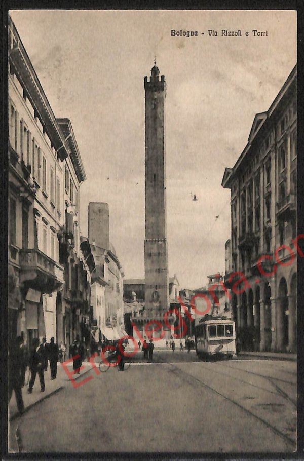 ae2304 - CARTOLINA  D'EPOCA - Bologna Città - Via Rizzoli e Torri