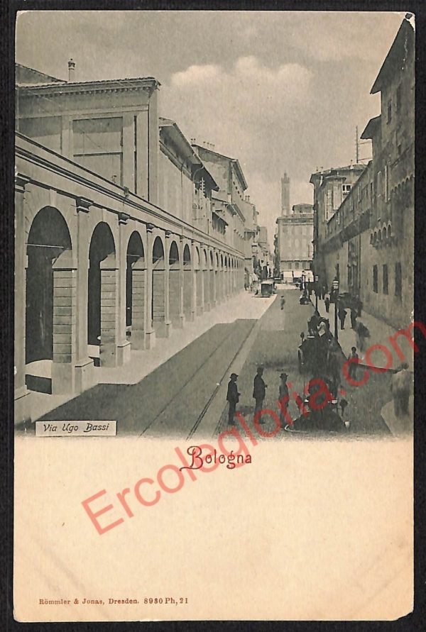 ae2305 - CARTOLINA  D'EPOCA - Bologna Città - Via Ugo Bassi