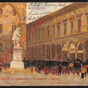 ae2315 - CARTOLINA  D'EPOCA - Bologna Città - Monumento a Galvani