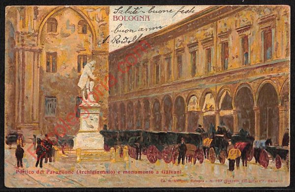 ae2315 - CARTOLINA  D'EPOCA - Bologna Città - Monumento a Galvani