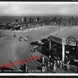 ah9926 - CARTOLINA D'EPOCA - Riccione Città - Visione della Spiaggia