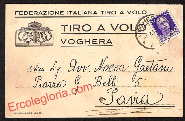 ah6367 - STORIA POSTALE - Pavia Provincia - Voghera