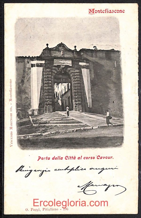 ad8398 - CARTOLINA D'EPOCA - Roma Provincia - Montefiascone  1903