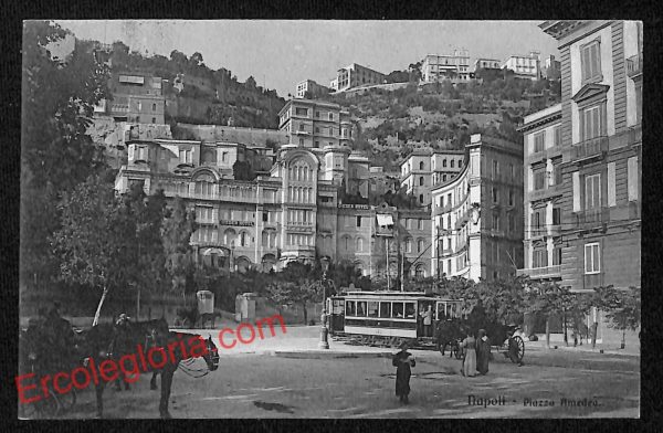 ag9912 - CARTOLINE D'EPOCA - Napoli Citta - Piazza Amedeo
