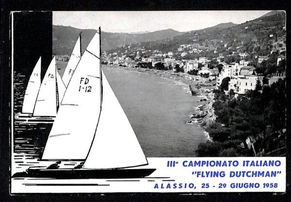 ab7186 -  CARTOLINA  D'EPOCA - Savona Provincia - ALASSIO 1958