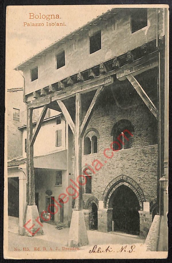 ae2331 - CARTOLINA  D'EPOCA - Bologna Città - Palazzo Isolani