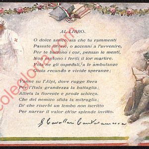 ae2338 -CARTOLINA  D'EPOCA -Bologna - I Libri al Feriti e al Soldati Combattenti