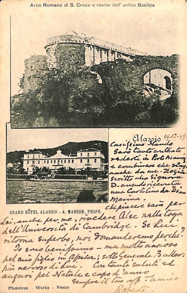 ab7204 -  CARTOLINA  D'EPOCA - Savona Provincia - ALASSIO