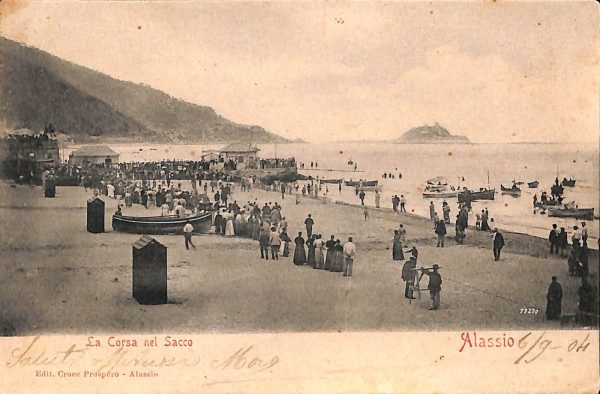 ab7216 -  CARTOLINA  D'EPOCA - Savona Provincia - ALASSIO 1904