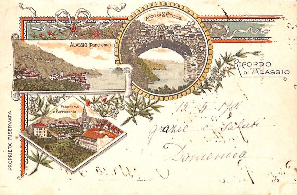 ab7220 -  CARTOLINA  D'EPOCA - Savona Provincia - ALASSIO 1901