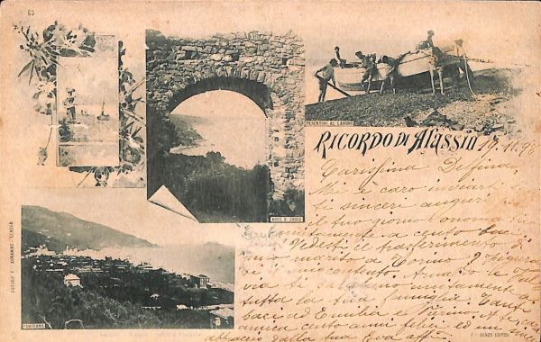 ab7222 -  CARTOLINA  D'EPOCA - Savona Provincia - ALASSIO 1898