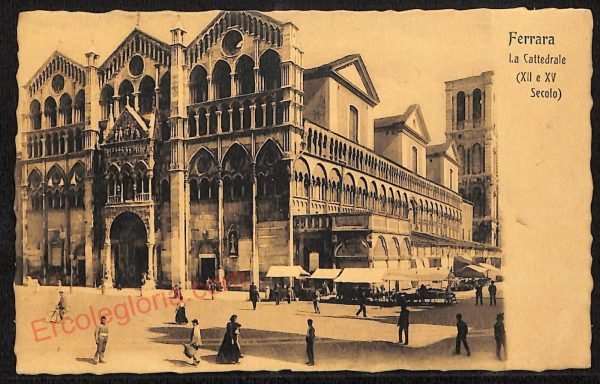 ae6013 - CARTOLINA D'EPOCA - Ferrara Città - La Cattedrale  1910