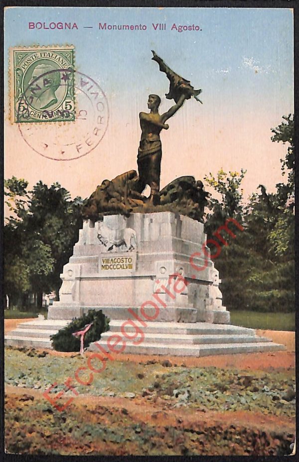 ae2343 - CARTOLINA  D'EPOCA -Bologna Città - Monumento VIII Agosto