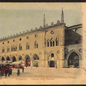ae6023 - CARTOLINA D'EPOCA - Ferrara Città - Palazzo della Ragione  1902