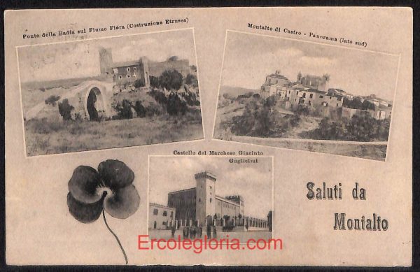 ad8411 - CARTOLINA D'EPOCA - Roma Provincia -   Montalto  1914