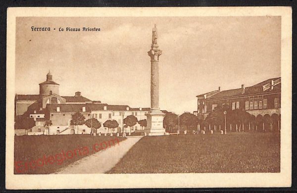 ae6027 - CARTOLINA D'EPOCA - Ferrara Città - La Piazza Ariostea