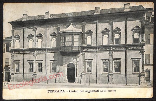 ae6032 - CARTOLINA D'EPOCA - Ferrara Città - Casino dei negozianti