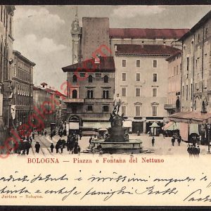 ae2352 - CARTOLINA  D'EPOCA -Bologna Città - Piazza e Fontana del Nettuno