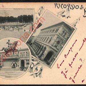 ae2353 - CARTOLINA  D'EPOCA -Bologna Città - Monumento Vittorio Emanuele
