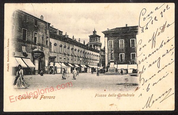 ae6044 - CARTOLINA D'EPOCA - Ferrara Città - Piazza della Cattedrale
