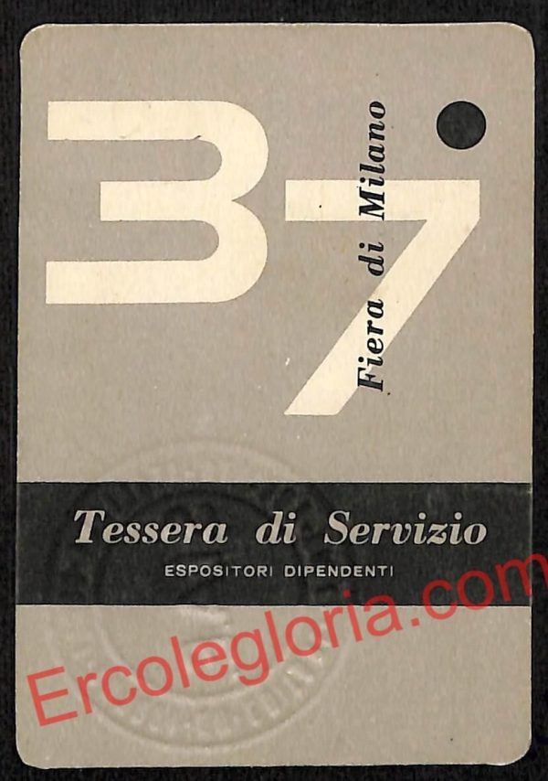 ag9275 - TESSERA DI SERVIZIO- Milano - Fiera di Milano