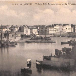ac7404 - CARTOLINA D'EPOCA - Livorno Città - Darsena presa dalla Fortezza