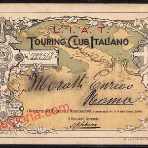 ag9278 - TESSERA DI RICONOSCIMENTO - Milano - Touring Club Italiano
